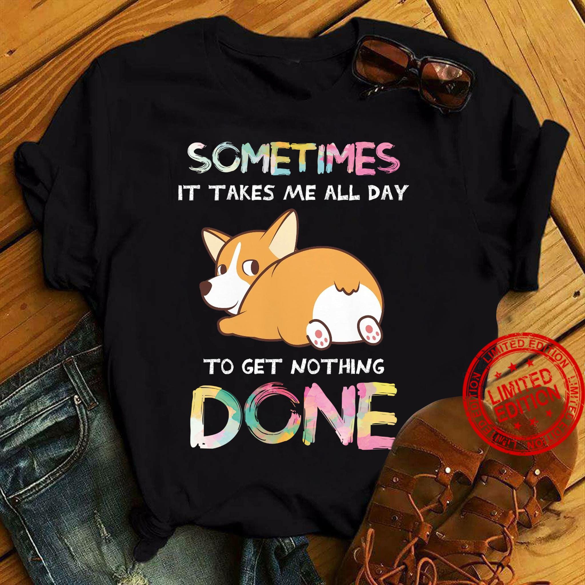 M143_sometimes it takes me all day to get nothing done Unisex T-Shirt