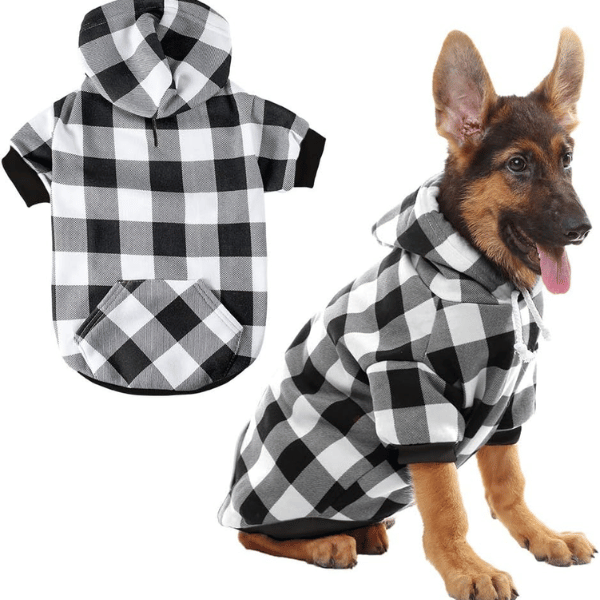 M181_Plaid Dog Hoodie