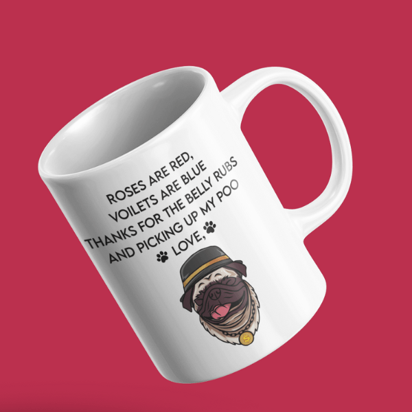 M173_Roses are Red Violets Are Blue Mug Gift for Dog Lovers
