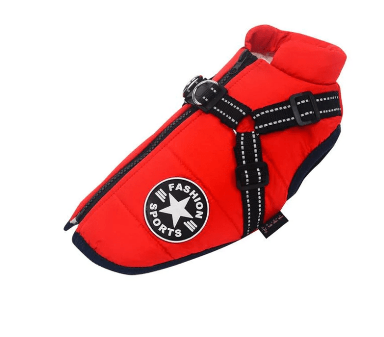 Waterproof Jacket with Built-in Harness_M149