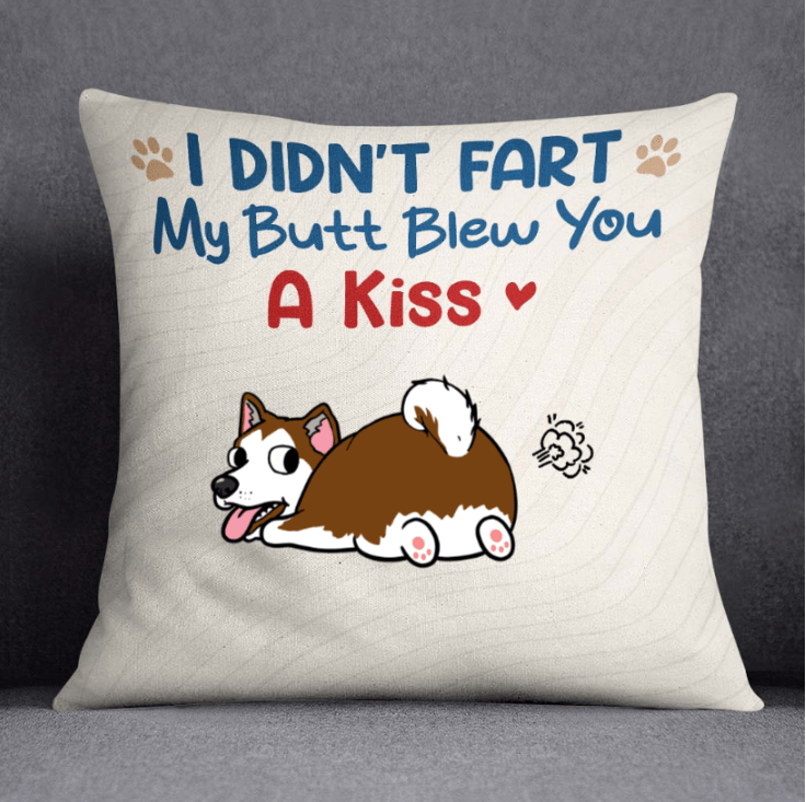 Dog Fart cute Pillow-Mekanshi