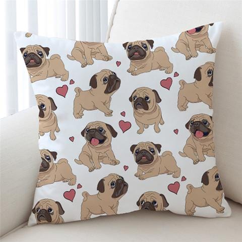 Lovely Pug Cute sofa Cushion Cover-Mekanshi